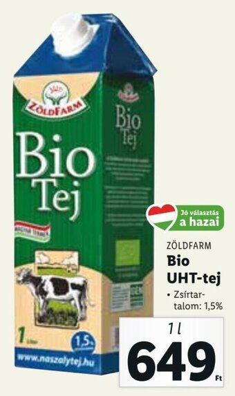 ZÖLDFARM Bio UHT-tej 1 l