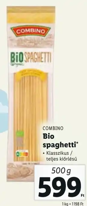 Lidl COMBINO Bio spaghetti 500 g ajánlat