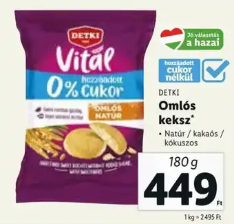 Lidl DETKI Omlós keksz 180 g ajánlat