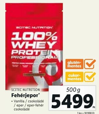 Lidl SCITEC NUTRITION Fehérjepor 500 g ajánlat