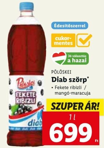 Lidl PÖLÖSKEI Diab szörp 1 l ajánlat