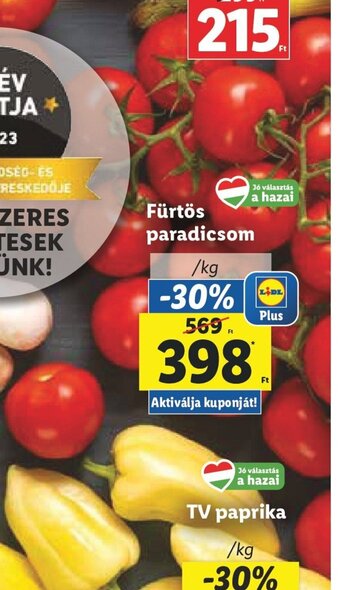 Lidl Fürtös paradicsom 1 kg ajánlat