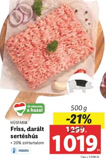 Lidl HÚSFARM Friss, darált sertéshús 500 g ajánlat