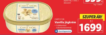 Lidl CARTE D'OR Vanília jégkrém 1 l ajánlat