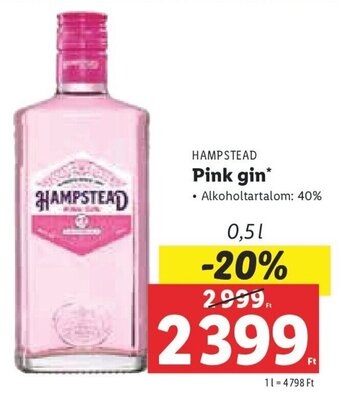 Lidl HAMPSTEAD Pink gin 0,5 l ajánlat