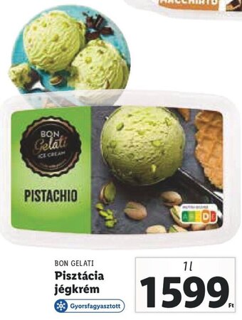 Lidl BON GELATI Pisztácia jégkrém 1 l ajánlat