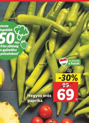 Lidl Hegyes erős paprika 1 db ajánlat
