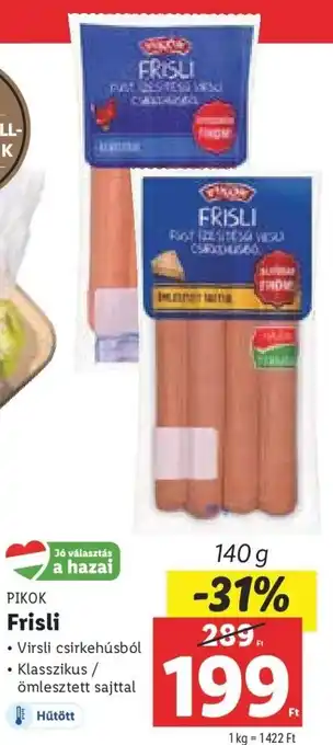 Lidl PIKOK Frisli 140 g ajánlat
