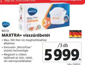 BRITA MAXTRA+ vízszűrőbetét 3 db