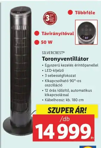 Lidl SILVERCREST Toronyventillátor 1 db ajánlat