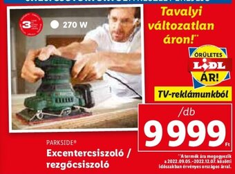 Lidl PARKSIDE Excentercsiszoló / rezgőcsiszoló 1 db ajánlat