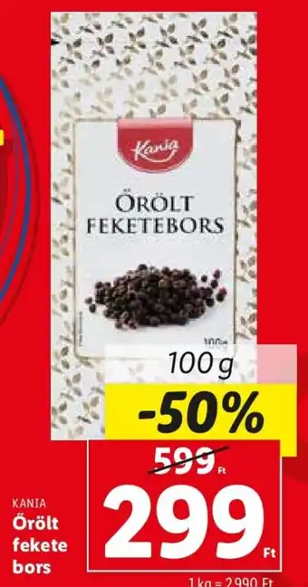 Lidl KANIA Örölt fekete bors 100 g ajánlat