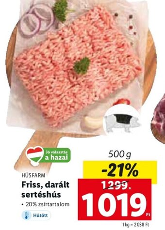 Lidl HÚSFARM Friss, darált sertéshús 500 g ajánlat