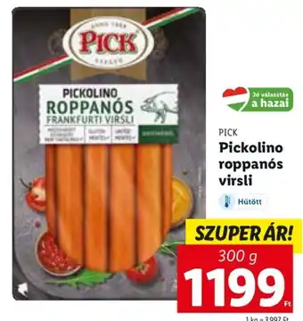 Lidl PICK Pickolino roppanós virsli 300 g ajánlat