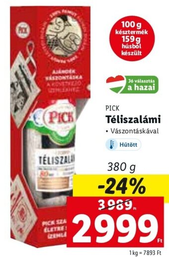 Lidl PICK Téliszalámi 380 g ajánlat