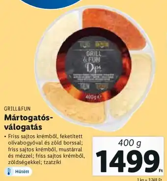 Lidl GRILL&FUN Mártogatós-válogatás 400 g ajánlat