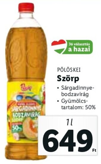PÖLÖSKEI Szörp 1 l