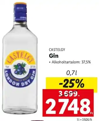 Lidl CASTELGY Gin 0,7 l ajánlat