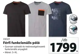 Lidl CRIVIT Férfi funkcionális póló, db ajánlat