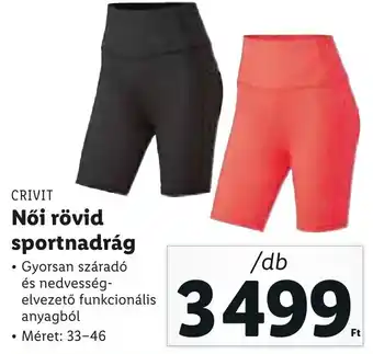 Lidl CRIVIT Női rövid sportnadrág, db ajánlat