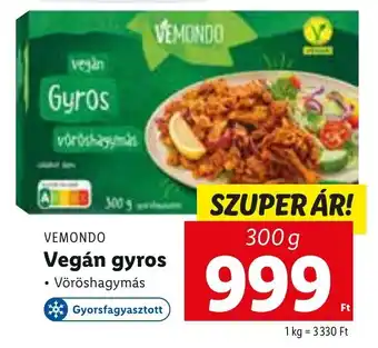 Lidl VEMONDO, Vegán gyros, 300g ajánlat