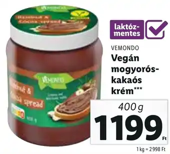 Lidl VEMONDO Vegán mogyoróslaktóz-mentes, 400g ajánlat