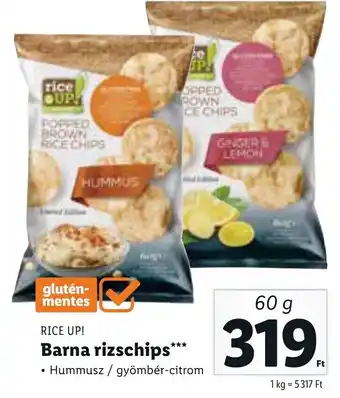 RICE UP!, Barna rizschips, 60g