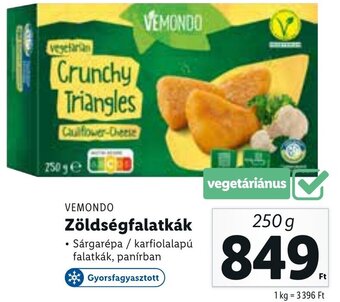 Lidl VEMONDO, Zöldségfalatkák, 250g ajánlat