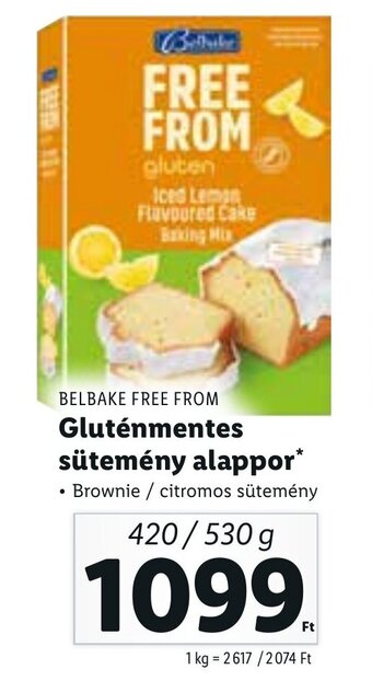 Lidl BELBAKE FREE FROM Gluténmentes sütemény alappor, 420/530g ajánlat