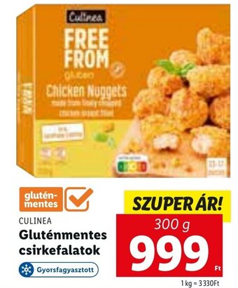 Lidl CULINEA, Gluténmentes csirkefalatok, 300g ajánlat