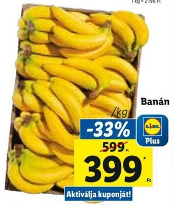 Lidl Banán 1 kg ajánlat