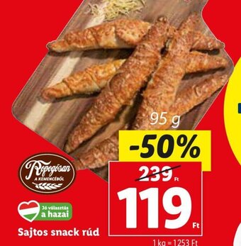 Lidl Sajtos snack rúd 95 g ajánlat