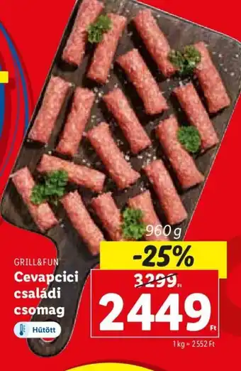 Lidl GRILL&FUN Cevapcici családi csomag 960 g ajánlat