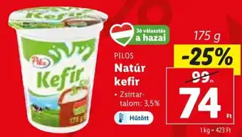 Lidl PILOS Natúr kefir 175 g ajánlat