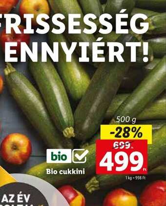 Lidl Bio cukkini 500 g ajánlat