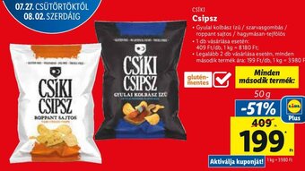 Lidl CSÍKI Csipsz 50 g ajánlat