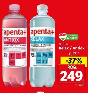 Lidl APENTA+ Relax / Antiox 0,75 l ajánlat