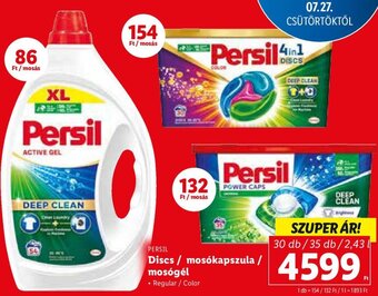 Lidl PERSIL Discs / mosókapszula / mosógél 30 - 35 db / 2,43 l ajánlat