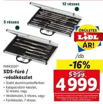 Lidl PARKSIDE SDS-fúró / -vésőkészlet ajánlat