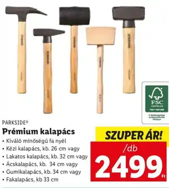 Lidl PARKSIDE Prémium kalapács 1 db ajánlat