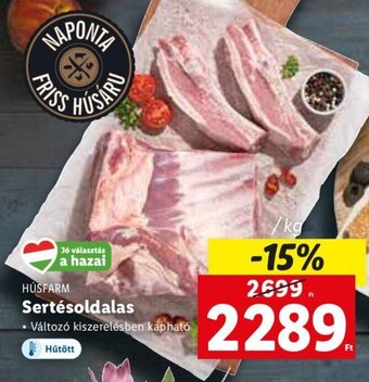Lidl HÚSFARM Sertésoldalas 1 kg ajánlat
