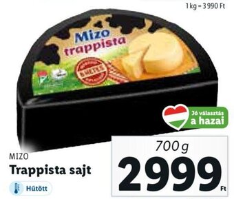 Lidl MIZO Trappista sajt 700 g ajánlat