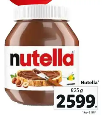 Lidl Nutella 825 g ajánlat