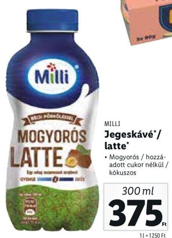 Lidl MILLI Jegeskávé / latte 300 ml ajánlat