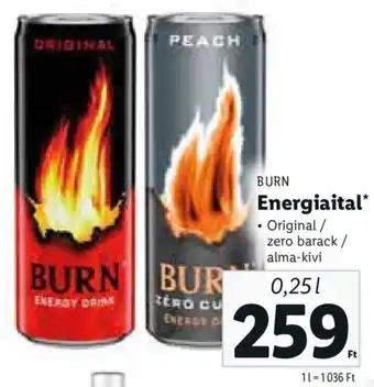 Lidl BURN Energiaital 0,25 l ajánlat