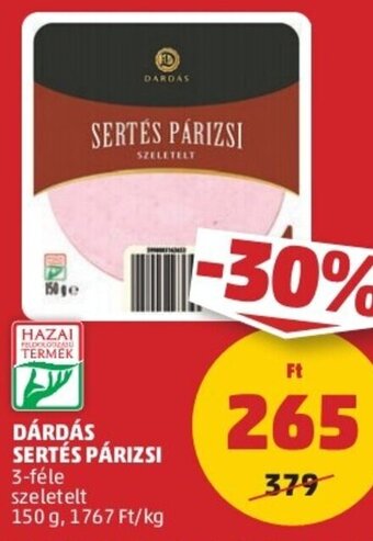 PENNY DÁRDÁS SERTÉS PÁRIZSI 150 g ajánlat