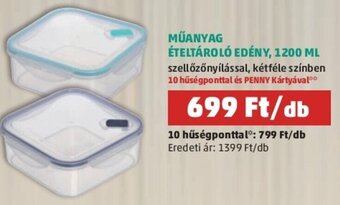 MŰANYAG ÉTELTÁROLÓ EDÉNY, 1200 ML 1 db