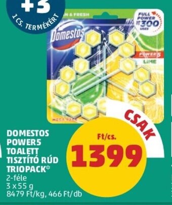 PENNY DOMESTOS POWERS TOALETT TISZTÍTÓ RÚD TRIOPACK 3 x 55 g ajánlat