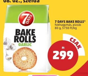 PENNY 7 DAYS BAKE ROLLS 80 g ajánlat
