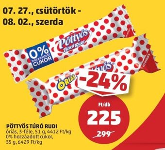 PENNY PÖTTYÖS TÚRÓ RUDI 51 / 35 g ajánlat
